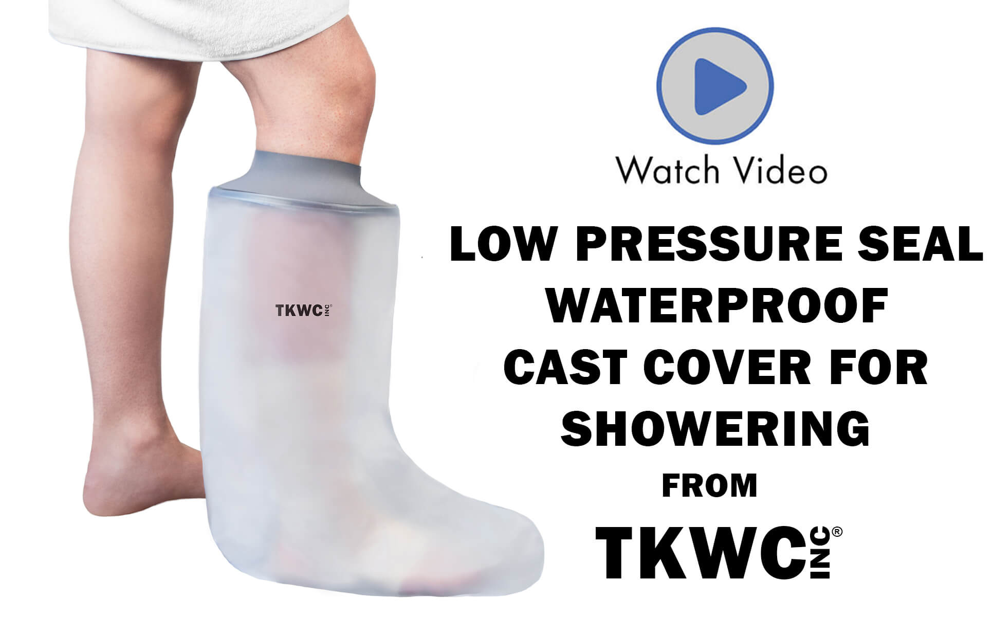 Large image - Low Pressure Short Leg Cast Cover For Showering from TKWC INC